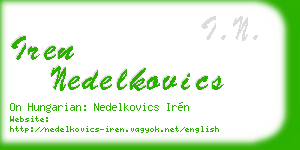 iren nedelkovics business card